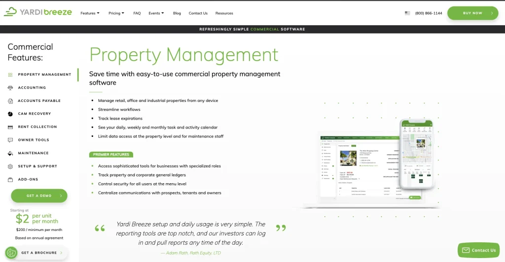 Yardi Breeze: Best commercial property management software